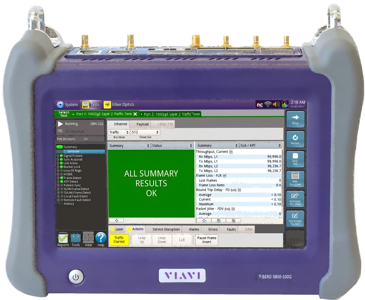 Viavi MTS-5800 手持式網(wǎng)絡(luò)測試儀（光時(shí)域反射儀 / OTDR）